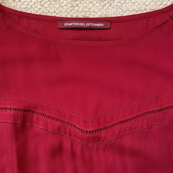 Comptoir des Cotonniers Dark Red Blouse - Picture 3 of 9